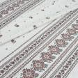 Ткани horeca - Ткань скатертная рогожка орнамент 100% хб