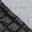 Ткани для верхней одежды - Плащевая LILY лаке стеганая с синтепоном 100г/м 7см*7см черный