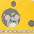 Ткани для детского постельного белья - Бязь набивная ГОЛД DW детская мышенята желтый