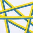Ткани фурнитура для декора - Тесьма / стропа ременная стандарт 25 мм полоса желто-голубая