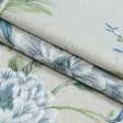 Ткани хлопок смесовой - Декоративная ткань TERK цветы голубые