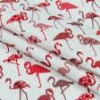 Ткани для дома - Декоративная ткань Фламинго мелкий красный