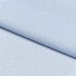 Тканини для блузок - Сорочкова котон рогожка  біло-блакитна