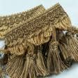 Ткани фурнитура для декора - Бахрома имеджен кисточка коричневый-золото