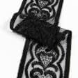 Ткани свадебная ткань - Декоративное кружево Аврора цвет черный 6.5 см