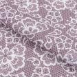 Ткани для бытового использования - Ткань полотенечная вафельная ТКЧ набивная кружево цвет лиловый