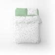 Тканини комплект постільної білизни - Напівтораспальний комплект постільної білизни бязь волошки та горох колір зелений