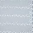 Тканини гардинні тканини - Тюль мікросітка вишивка Софі  колір молочний блиск  з фестоном