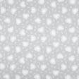 Тканини портьєрні тканини - Декоративна тканина Сердечки молочні фон сірий СТОК