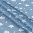 Тканини для постільної білизни - Бязь набивна хмара синя