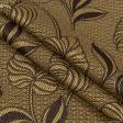 Ткани для мебели - Декор-гобелен надира листья  старое золото,коричневый