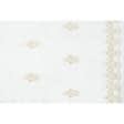 Тканини гардинні тканини - Тюль мікросітка вишивка Вензель колір молочний, св. золото  (купон)