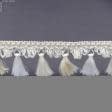 Тканини фурнітура для декора - Бахрома Фіджі пензлик колір біло-молочний, крем