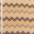 Тканини портьєрні тканини - Гобелен Зигзаг колір карамель, жовтий