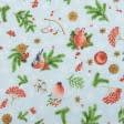 Тканини новорічні тканини - Тканина скатертна рогожка Новорічні снігери