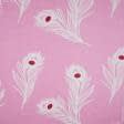 Ткани для подушек - Тик наперниковый набивной перо розовый