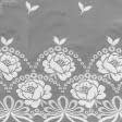 Тканини гардинні тканини - Гард пол фіранка трояндочка білий