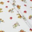 Ткани для детской одежды - Фланель белоземельная кот