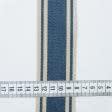 Тканини для декору - Тасьма дволицьова смуга РАЯС колір синій, св.беж 48мм (25м)