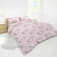 Ткани для постельного белья - Бязь набивная RАNFORCE LUX сердца розовый