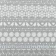 Тканини для скатертин - Декоративна новорічна тканина Сніжинки фон сірий СТОК