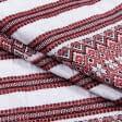 Тканини спец.тканини - Супергобелен Українська вишивка-2 колір червоний, сорний
