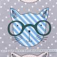 Ткани для детского постельного белья - Бязь набивная голд DW коты в очках