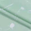 Ткани для постельного белья - Бязь ТКЧ набивная васильки белый на зеленом