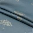 Тканини всі тканини - Підкладка жакард парасольки бежеві на блакитному
