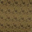 Тканини для перетяжки меблів - Декор-гобелен надіра листя старе золото,коричневий