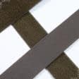 Ткани фурнитура и аксессуары для одежды - Липучка Велкро пришивная мягкая часть коричнево-зеленая 40мм/25м