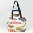 Тканини сумка шопер - Сумка шоппер Риби кольорові / фон молочний 50х50 см