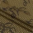 Тканини для декоративних подушок - Декор-гобелен букетик старе золото,коричневий