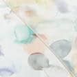 Тканини horeca - Тюль батист принт Акварель мильні бульбашки з обважнювачем