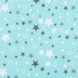 Ткани для детского постельного белья - Бязь набивная Голд  DW звезды бирюзовый