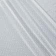 Ткани для штор - Органза  флок мелкий горошек белый