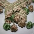 Ткани фурнитура для декора - Бахрома базель кисточка беж-зелень