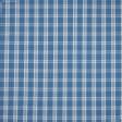 Ткани для банкетных и фуршетных юбок - Декоративная ткань Рустикана клетка тартан т.голубая