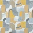 Ткани портьерные ткани - Декоративная ткань Абстракция /YADIR  Digital Print старое золото
