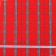 Тканини портьєрні тканини - Дралон клiтинка /CUADRO  червоно-сiрий