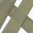 Ткани для одежды - Липучка Велкро пришивная жесткая часть цвет светлый хаки 80мм/25м