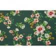 Тканини для суконь - Платтяна Джаванез квіти зелений/білий/рожевий