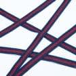 Ткани фурнитура для декора - Декоративная киперная лента елочка сине-красная 15 мм