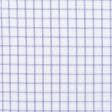 Тканини для кашкетів та панам - Сорочкова котон рогожка  фіолетова клітинка на білому