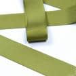 Тканини фурнітура для декора - Репсова стрічка Грогрен колір темно оливковий 30 мм