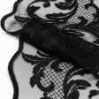 Тканини для скрапбукінга - Декоративне мереживо Зара колір чорний 17 см