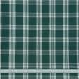 Тканини бавовняні сумішеві - Декоративна тканина Рустікана клітинка тартан колір т.зелений