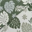 Ткани для мебели - Супергобелен Листья монстеры ромб зеленые