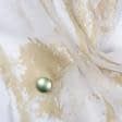 Тканини фурнітура для декоративних виробів - Магнітний підхват Коло на тасьмі зелений 35мм.