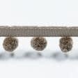 Ткани фурнитура для декора - Тесьма репсовая с помпонами Ирма т.бежевая 20 мм